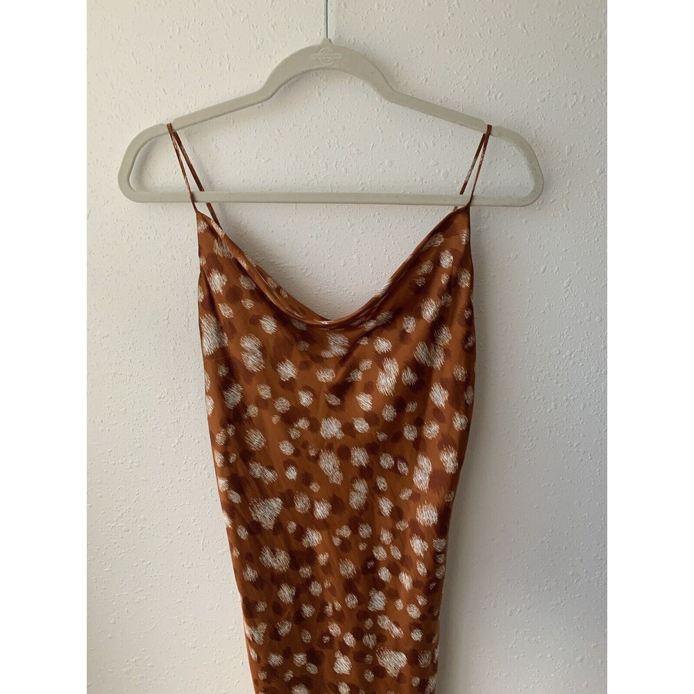 Bardot Polka Dot Silky Midi Slip Dress Sketchspot Doe Print - Picture 5 of 10